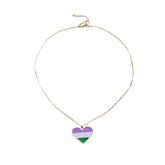 Genderqueer Pride Love Necklace